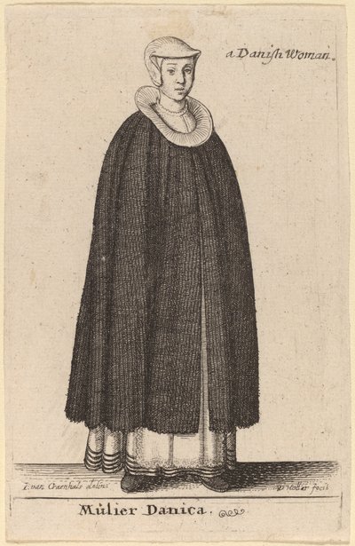 mulher dinamarquesa de Wenceslaus Hollar after Hendrik J. van Craenhals