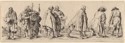 Oito mendigos de Wenceslaus Hollar after Jacques Callot