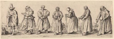 Mendigos e Mendigos de Wenceslaus Hollar after Jacques Callot
