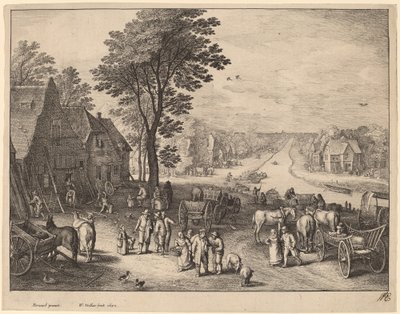 O canal de Wenceslaus Hollar after Pieter Brueghel the Younger