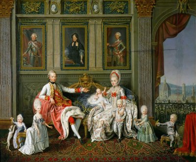 Leopoldo I, Grão-Duque da Toscana com sua esposa Maria Luisa e seus filhos, 1773 de Werlin