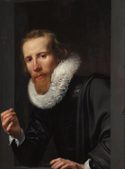 Retrato de um ourives, Provavelmente Bartholomeus Jansz van Assendelft
Retrato de um homem com anel e pedra de toque, provavelmente Bartholomeus Jansz van Assendelft (1585-1658) de Werner van den Valckert (signed by artist)