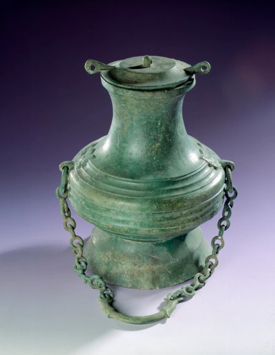 Arte chinesa: Vaso de bronze de Than-Hoa (Than Hoa), período Han antes. Paris, Musee Cernuschi de Western Han Dynasty Chinese School