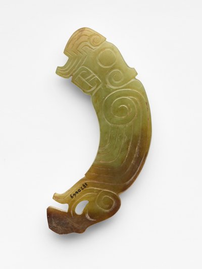 Pingente (pei) na forma de ave, c.1000-900 BC (jade, nephrite) de Western Zhou Dynasty Chinese School