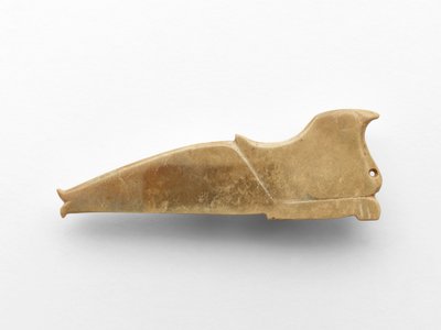 Pingente em forma de ave, c.1050-c.950 BC (jade) de Western Zhou Dynasty Chinese School