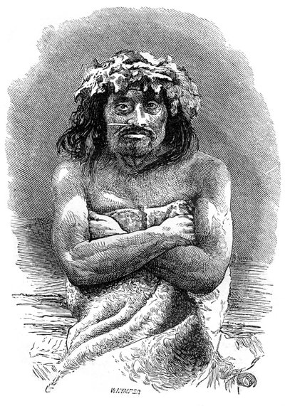 Indígena da ilha de Vancouver, Columbia Britânica, século XIX. de Whymper