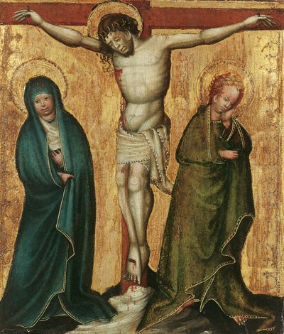 Crucificação de três figuras de Wiener Maler