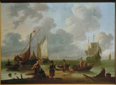 Navios que descarregam na praia de Wigerus Vitringa