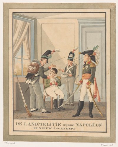 Napoleão a ser barbeado
As milícias do país têm estado a ensaboar Napoleão (título sobre o objecto) de Wijnand Esser