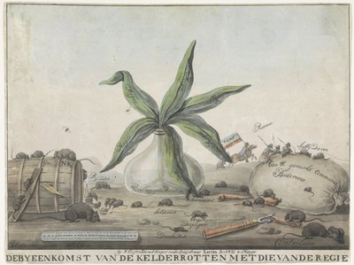 Cartum na alfândega francesa, 1813-1814 A Reunião do Porão Podre com a do Diretor (título no objeto) de Wijnand Esser