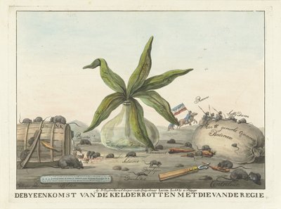 Cartum na alfândega francesa, 1813-1814 A reunião do porão podre com a do diretor (título no objeto) de Wijnand Esser