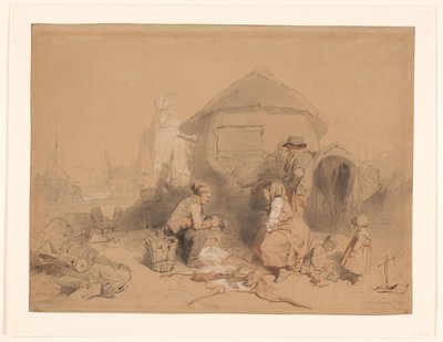 Conversa na praia em um barco convertido de Wijnand Nuijen (signed by artist)