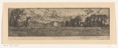 Quinta perto de Santpoort (título original) de Wijnand Otto Jan Nieuwenkamp (signed by artist)