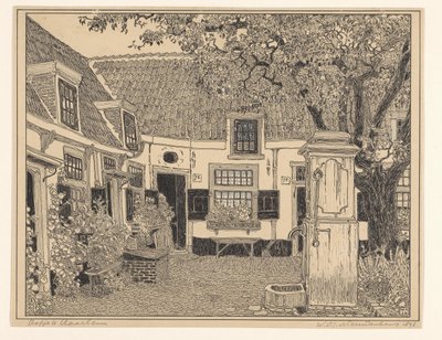 Hofje van Loo em Haarlem de Wijnand Otto Jan Nieuwenkamp (signed by artist)