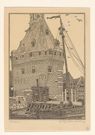 Torre principal em Hoorn de Wijnand Otto Jan Nieuwenkamp (signed by artist)