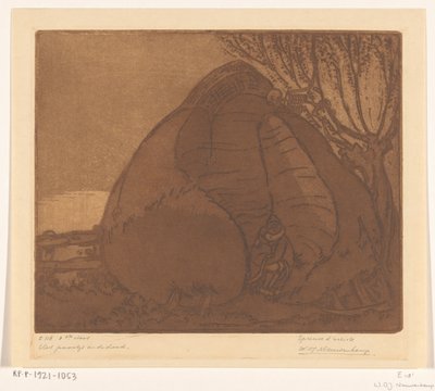 Homem e mulher espionados pela Morte O casal e a morte (título original) de Wijnand Otto Jan Nieuwenkamp (signed by artist)