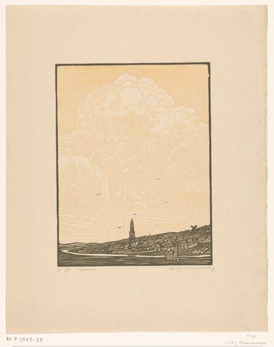 Rhenen (título original sobre o objecto) de Wijnand Otto Jan Nieuwenkamp (signed by artist)