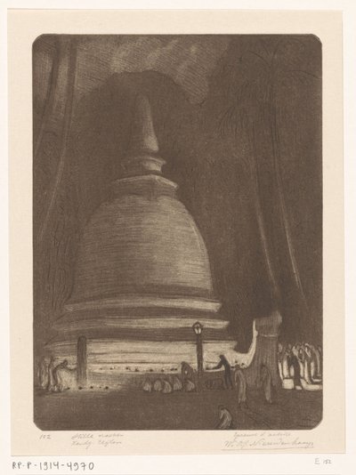 Stupa em Kandy, no Sri Lanka, à noite
Noite silenciosa, Candy, Ceilão (título original) de Wijnand Otto Jan Nieuwenkamp (signed by artist)