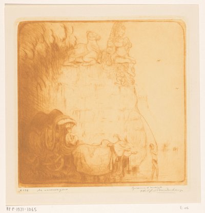 Dois bois puxando uma carroça através de um rio
O carro de boi (título original) de Wijnand Otto Jan Nieuwenkamp (signed by artist)