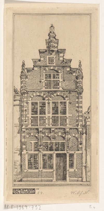 Fachada do Museu Edams Fachada do Museu de Edam (título original) de Wijnand Otto Jan Nieuwenkamp (signed by artist)