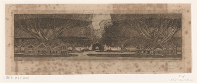 Árvores Waringin no jardim do palácio do sultão em Jogyakarta No palácio do sultão (título original) de Wijnand Otto Jan Nieuwenkamp (signed by artist)