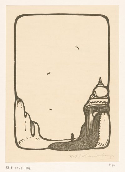 Estrada em direcção a um portão do templo em Madurai
Portão do templo Madura (título original) de Wijnand Otto Jan Nieuwenkamp (signed by artist)