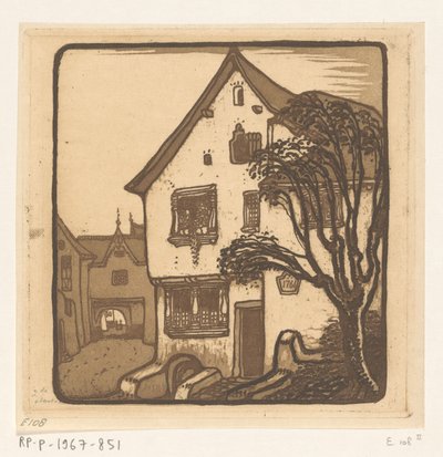 Rua em uma cidade no Mosela No Mosela (título original) de Wijnand Otto Jan Nieuwenkamp