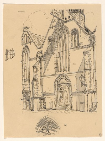 Fachada ocidental da igreja Noorderkerk em Hoorn de Wijnand Otto Jan Nieuwenkamp