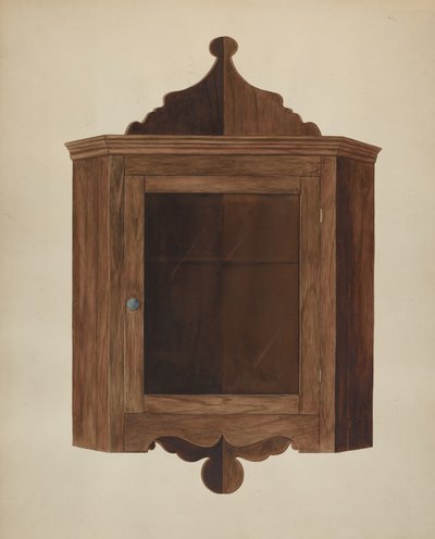 Hanging Corner Cupboard, c. 1938. de Wilbur M Rice
