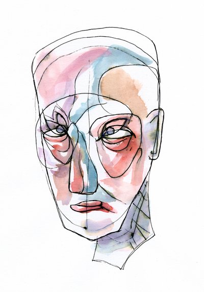 Rosto abstrato e expressivo de Wildemar Doomgriever