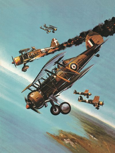 Aeronaves famosas e os seus pilotos: O Gloster Gladiator -- Líder de Esquadrilha Pattle de Wilf (20th century) Hardy