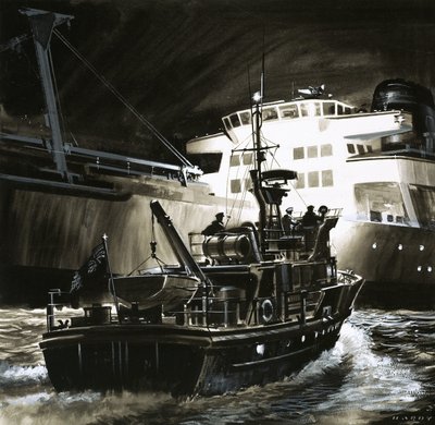 O modo de vida britânico: Os navios de fiscalização da guarda costeira britânica de Wilf (20th century) Hardy