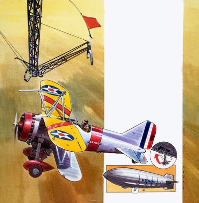 The Skyhook, de "Into the Blue" (guache sobre papel) de Wilf (20th century) Hardy
