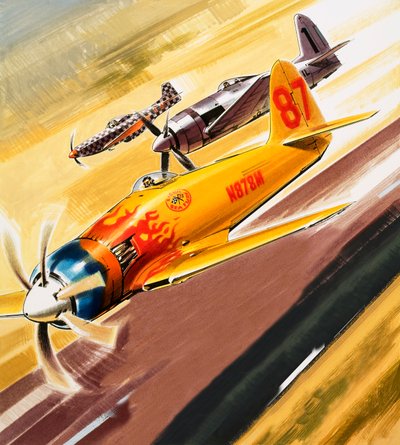 Três pilotos "hot rod" de competições acrobáticas de Wilf (20th century) Hardy
