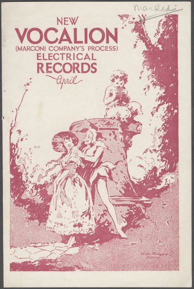 Vocalion Records Bulletin, 1920s de Wilfred Fryer, Curtis Advertising Agency