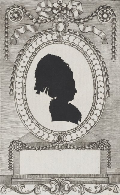 Silhueta da Condessa Enzenberg, Stiftsfräulein, 1784-1834. de Wilhelm Ackermann