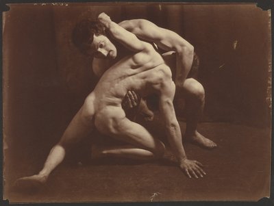 Lutadores, c.1885-1905 (impressão em gelatina e prata) de Wilhelm Baron von Gloeden