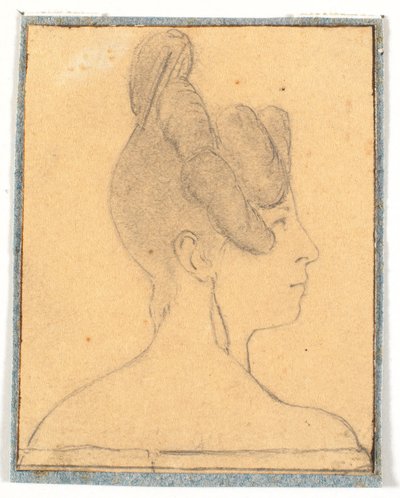 A cabeça da senhora. Perfil à direita de Wilhelm Bendz