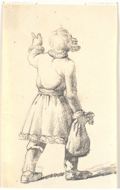 Homem andando com saco de Wilhelm Bendz