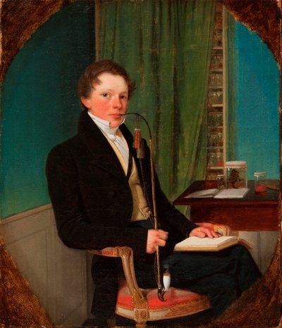 Retrato do anatomista Henrik Carl Bang Bendz. O irmão do artista. de Wilhelm Bendz