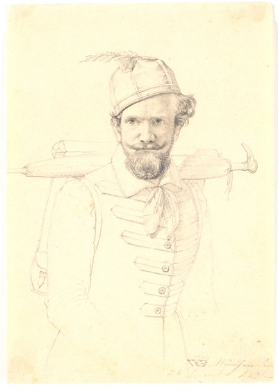Autorretrato com espinhos de Wilhelm Bendz