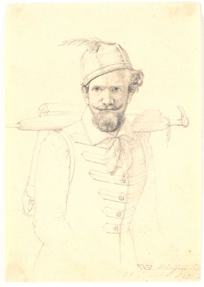 Autorretrato com espinhos de Wilhelm Bendz