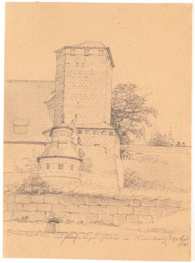 Edifício da torre. Nuremberg de Wilhelm Bendz