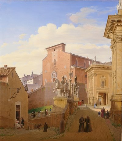Santa Maria Maggiore Aracoeli em Rom. 1831 de Wilhelm Brücke