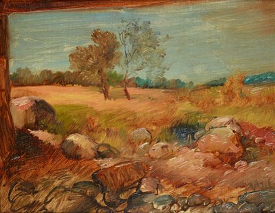 Vista de um celeiro de Wilhelm Busch