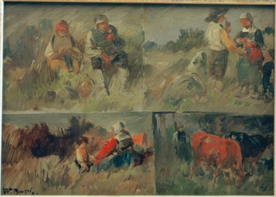 Coletivo: quatro cenas rurais de Wilhelm Busch