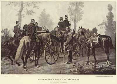 Encontro do Príncipe Bismarck e Napoleão III de Wilhelm Camphausen