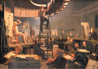 A classe de vida na Academia Real de Belas Artes de Wilhelm Ferdinand Bendz