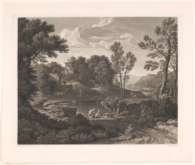 Paisagem arcadiana com monumentos funerários de Wilhelm Friedrich Gmelin