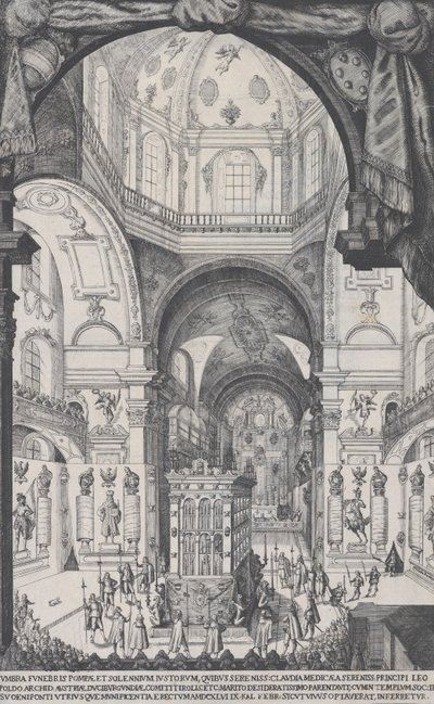 Catafalco de Leopoldo, arquiduque da Áustria, 1646. de Wilhelm Frommer